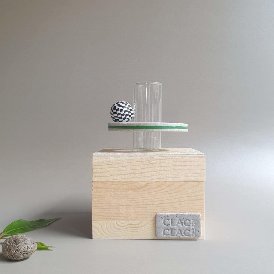 Clac Clac Candle Holder - Forest Green | Granite Stone - Clac Clac Design