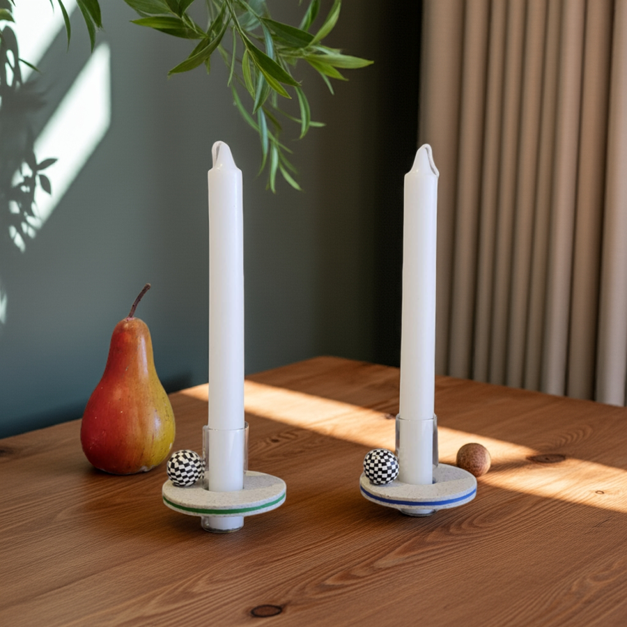 Clac Clac Candle Holder - Forest Green | Granite Stone