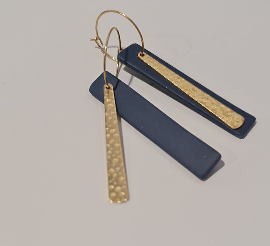 MATCHSTICKS and GOLD | BRASS EARRINGS - Clac Clac Design