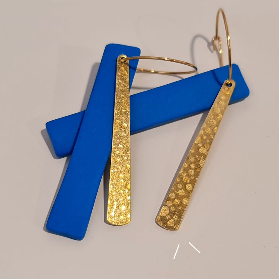 MATCHSTICKS and GOLD | BRASS EARRINGS - Clac Clac Design