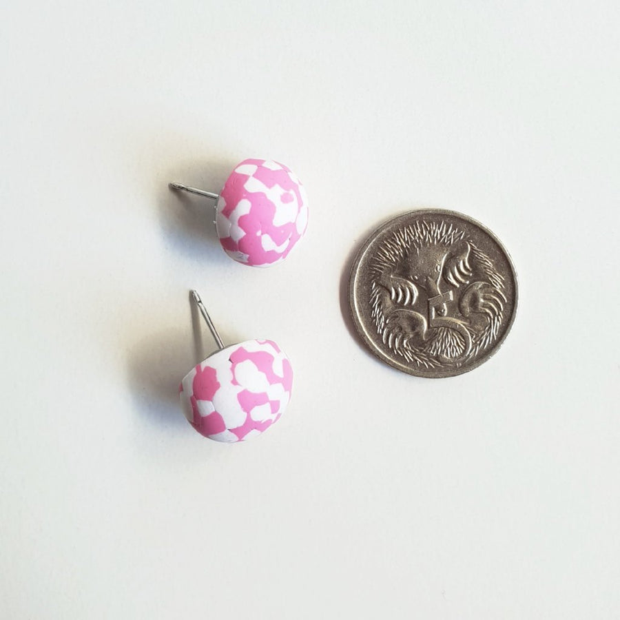 Pink Speckle Studs - Clac Clac Design
