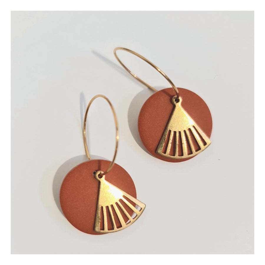 Round Small Circle and GOLD | BRASS EARRINGS - Clac Clac Design