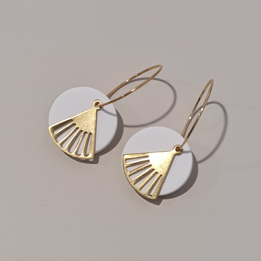 Round Small Circle and GOLD | BRASS EARRINGS - Clac Clac Design