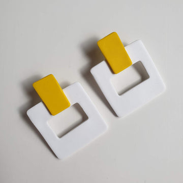 Swashbuckle - Yellow Statement Earrings - Clac Clac Design