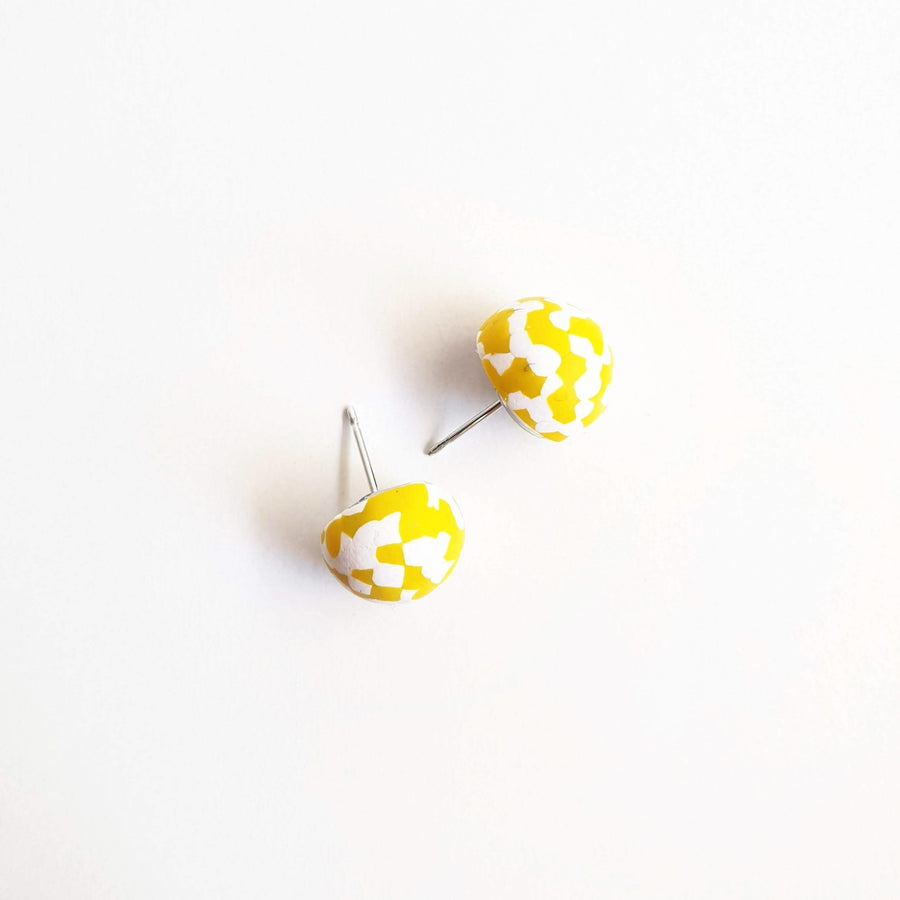 Yellow Speckle Studs - Clac Clac Design